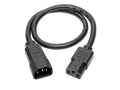 Eaton Tripp Lite P005-18N Heavy-Duty PDU Power Cord, C13 to C14 - 15A, 250V, 14 AWG, 1.5 ft. (0.45 m), Black