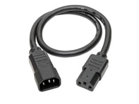 Eaton Tripp Lite P005-18N Heavy-Duty PDU Power Cord, C13 to C14 - 15A, 250V, 14 AWG, 1.5 ft. (0.45 m), Black
