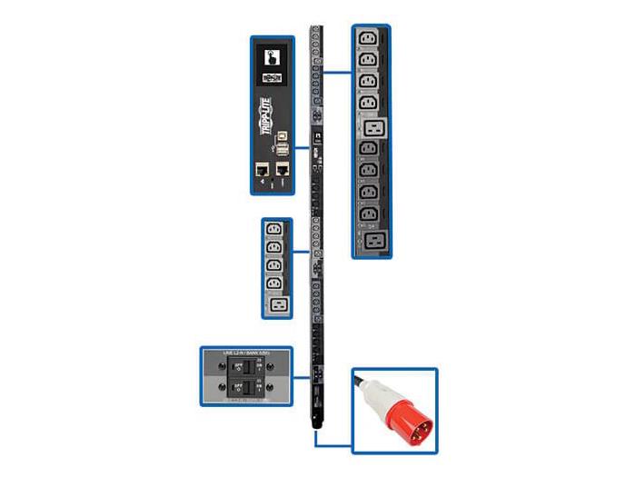 Eaton Tripp Lite PDU3XEVSR6G63B 28.8kW 220-240V 3PH Switched… – Silarius