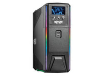 Eaton Tripp Lite SMART600PSGLCD 600VA 360W 120V Pure Sine Wave Gaming UPS Battery Backup - LCD, AVR, RGB LEDs, USB Charging, Power Saving