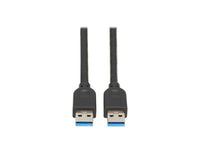 Eaton Tripp Lite U325-010 USB 3.0 SuperSpeed A to A Cable for USB 3.0 All-in-One Keystone/Panel Mount Couplers (M/M), Black