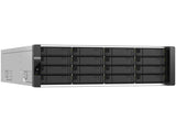 QNAP ES1686DC-R2-2142IT-96G-US 16-Bay Active-Active Dual Controller ZFS NAS and iSCSI/ IP-SAN. 3U, SAS 12G (compatible with SAS 6G), 3 x Gigabit LAN, 4x10GbE(SFP+)