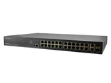 Lantronix SM24TBT2DPB Managed PoE++ Switch, 24-port 10/100/1000Base-T PoE++ and 2 100/1000 SFP/RJ-45 Combo port, single ACDC Power supply modular