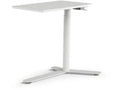 Humanscale FM2WH1627PWH Float Mini Sit/Stand Table, Cloud White Column and Painted Wood Top
