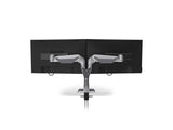 HAT Design Works E5-D2-SLV E5 Dual Dynamic Monitor Arm, Silver, holds 25 lbs per monitor, up to 32IN screen