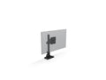 HAT Design Works E5G-P01-BLK E5 Single Static Pole Monitor Arm, Black, holds 45 lbs, up to 49IN screen, external rotation stops
