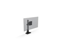 HAT Design Works E5G-P01-BLK E5 Single Static Pole Monitor Arm, Black, holds 45 lbs, up to 49IN screen, external rotation stops