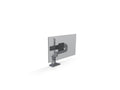 HAT Design Works E5G-P01SD-SLV E5 Single Dynamic Pole Monitor Arm, Silver, holds 25 lbs, up to 49IN screen