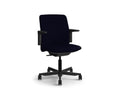 Humanscale PT16BKT50XNSHNSC Path Task Chair with Adjustable Duron Arms, Black with Black Trim, Midnight FormSense Eco Knit Fabric