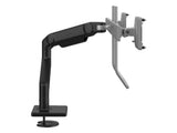 Humanscale M82BRBB M8.1 Dual Monitor Arm, Crossbar with Handle, Angled/Dynamic Links, Grey 100x 100mm VESA