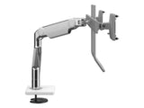 Humanscale M82BRBC M8.1 Dual Monitor Arm, Crossbar with Handle, Angled/Dynamic Links, Grey 100x 100mm VESA
