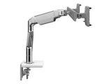 Humanscale M82BSWD M8.1 Dual Monitor Arm, Crossbar, Angled/Dynamic Links, Grey 100x100mm VESA