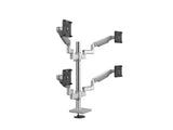 Humanscale X242CTSB M/Flex M2.1 Quad Monitor Arm, Stacked (Two Over Two), 4/Dynamic Links, 24 Post, 100x100mm VESA