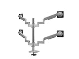 Humanscale X242CTSB M/Flex M2.1 Quad Monitor Arm, Stacked (Two Over Two), 4/Dynamic Links, 24 Post, 100x100mm VESA