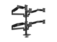 Humanscale X262FSBB M/Flex M2.1 Six Monitor Arms, Stacked (Three Over Three), 12/Dynamic Links with Slider, 30 Post, 100x100mm VESA