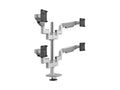 Humanscale X842CTSB M/Flex M8.1 Quad Monitor Arm, Stacked (Two Over Two), 4/Dynamic Links, 24 Post, 100x100mm VESA