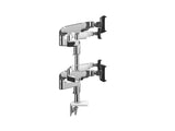 Humanscale X842ETWC M/Flex M8.1 Quad Monitor Arm, Stacked (Two Over Two), 8/Dynamic Links, 24 Post, 100x100mm VESA