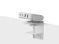 Humanscale NH2CCCWNA NeatHub USB Charging Station, 2-Piece Clamp, White