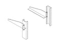 Chatsworth 12312-701 Equipment Support Bracket; 3.47INH; Black