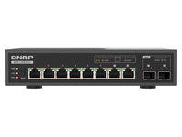 QNAP QSW-L3208-2C6T-US Desktop QSW-L3208-2C6T-US, Unmanaged Switch, 6 x 10BASE-T 5-speed auto negotiation (10G/5G/2.5G/1G/100M) port, 2 x SFP+/NBASE-T Combo