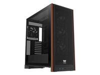 Thermaltake CA-11J-00M1WN-00 S370 WS Mid Tower Chassis is an ATX case featuring a mesh front panel with wood accents and comes with four CT120 PWM fans pre-installed