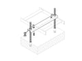 Chatsworth 11241-118 Adjustable Floor Support Channel; 18INW x 8INH; Gray