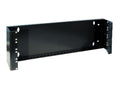 Chatsworth 11525-704 Hinged Panel Mounting Bracket; 19INW x 1.5INH x 4IND; Black