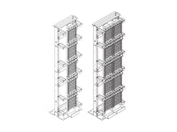 Chatsworth 11483-715 110D Block Mounting Panels; 19INW; Black; No of Pairs: 1500
