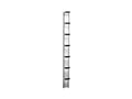 Chatsworth 11374-703 Single-Sided Wide Vertical Cabling Section; 6INW x 7INH x 6.38IND; Black