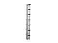 Chatsworth 11729-115 Double-Sided Wide Vertical Cabling Section; 6INW x 8INH x 12.75IND; Gray