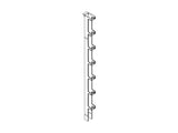 Chatsworth 11730-508 Single-Sided Narrow Vertical Cabling Sections; 3.65INW x 9INH x 6.38IND; Clear