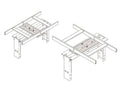 Chatsworth 12408-524 3IN Channel Rack-To-Runway Mounting Plate; Clear
