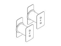Chatsworth 12766-E02 Fiber Management Spools; 5 IN L; Glacier White; Pkg of 2