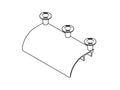 Chatsworth 12100-112 Cable Runway Radius Drop, Cross Member; 11INW; Gray
