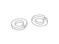 Chatsworth 20015-080 Split Lock Washer 5/16IN; Zinc