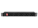Chatsworth 15642-132 Power Strip, 0U, Basic, 13A, 250V, Vertical, (10) C13 (4) C19 Outlets, Circuit Breaker, Surge, BS13