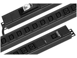 Chatsworth 15642-132 Power Strip, 0U, Basic, 13A, 250V, Vertical, (10) C13 (4) C19 Outlets, Circuit Breaker, Surge, BS13