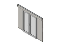Chatsworth 32780-704 Aisle Containment Single Door Assembly, Right- Hand, Clear Frame, Black, 87.8IN (2231 mm) W x 5.4IN