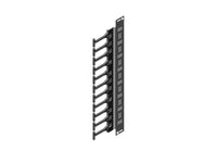 Chatsworth 37086-G07 RMR Wall-Mount Enclosure Short Finger Cable Manager; 27.05IN (687 mm) H x 0.51IN (13 mm) W x 6.5IN 