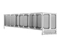 Chatsworth 33000-E08 Hot Aisle Containment, Build To Spec Kit, Glacier White Finish, 96 inches (2438.4 mm) W x 752 inches (19100.8 mm) D x 48 inches (1219.2 mm H)