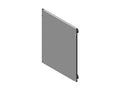 Chatsworth 37840-C44 RMR Modular Enclosure Half-Height Mounting Plate Assembly; 70.9IN (1800 mm) H x 43.3IN (1100 mm) W; Black