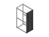 Chatsworth 39861-703 Double Perforated Metal Rear Door for ZetaFrame Cabinet; for 45U x 23.6INW (600 mm) Cabinet; Black