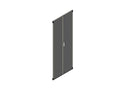 Chatsworth 39861-703 Double Perforated Metal Rear Door for ZetaFrame Cabinet; for 45U x 23.6INW (600 mm) Cabinet; Black