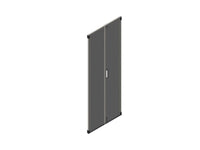 Chatsworth 39861-703 Double Perforated Metal Rear Door for ZetaFrame Cabinet; for 45U x 23.6INW (600 mm) Cabinet; Black