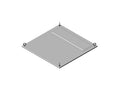 Chatsworth 37929-G02 Gland Top Panel Assembly for RMR Modular Enclosure, 23.6IN (600 mm) W x 19.7IN (500 mm) D; Hammer Gray (RAL7035)