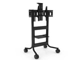 iCart RPS-500S Mobile cart supports single 80 display. Includes universal display mount, adjustable video camera shelf, 