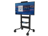 iCart RPS-500S Mobile cart supports single 80 display. Includes universal display mount, adjustable video camera shelf, 10RU, and adjustable rack shelf. TAA