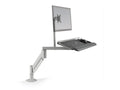 HAT Design Works 9139-10-1000HY-124 Extended Sit Stand Data Entry Arm w/14 Channels 10 Post & Forearm on Top, PC Silver
