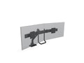 HAT Design Works E5G-D2C-BLK E5 Dual Crossbar Dynamic, Black, TAA Compliant, holds 15 lbs per monitor, up to 32 screen