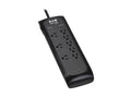 Eaton Tripp Lite TLP86B 8-Outlet Surge Protector - 5-15R Outlets, 2100 Joules, 6 ft. (1.8 m) Cord, Black